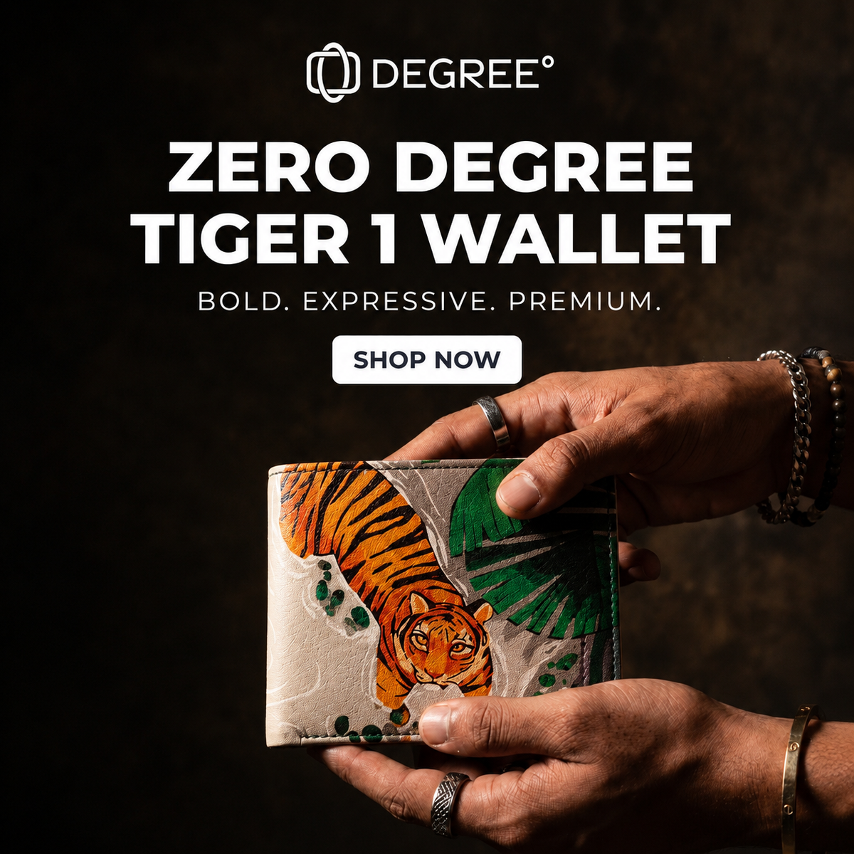 Mens Bifold wallet Buy 1 Get 1 combo (Tiger & Retro)