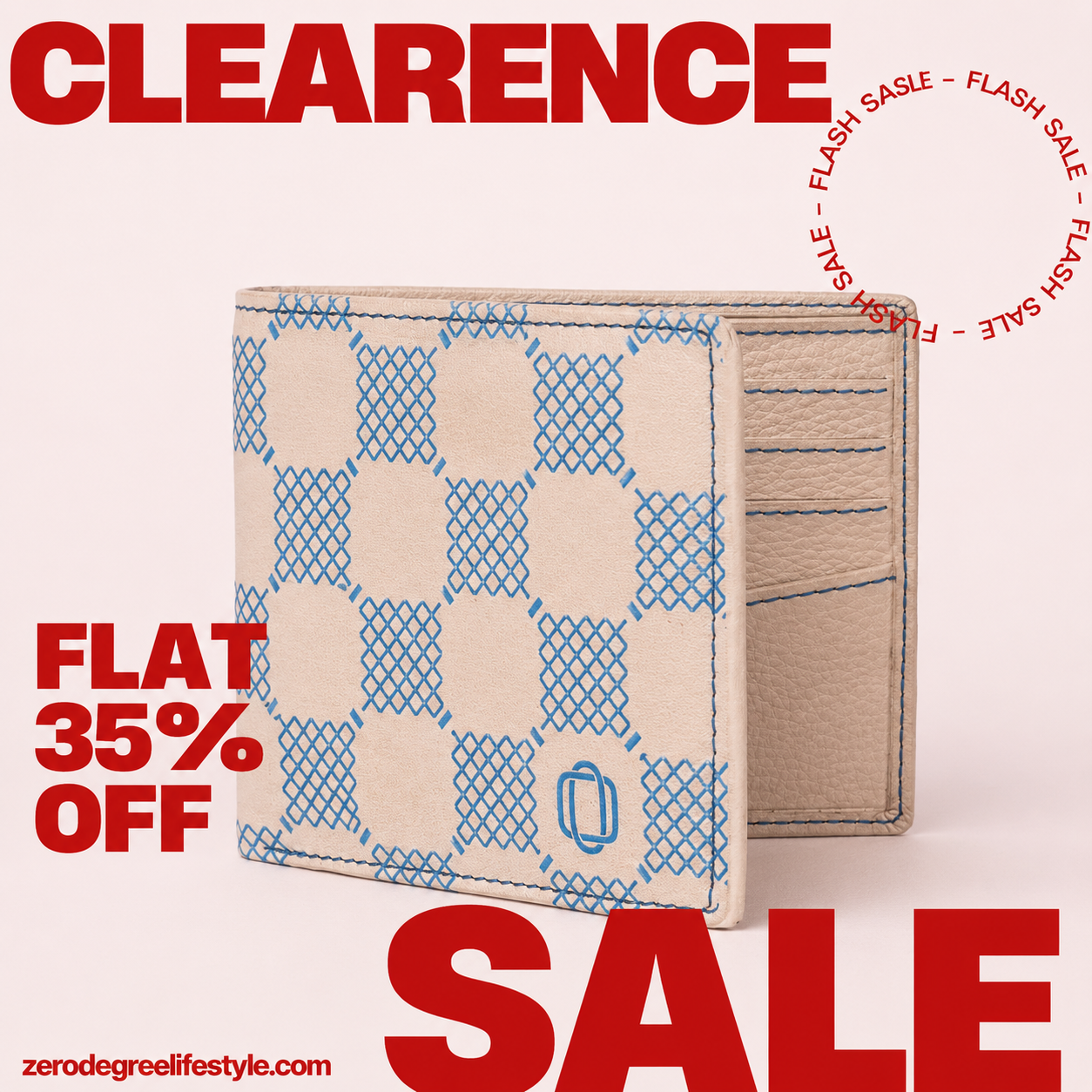 Checkered Blue White Bifold Wallet