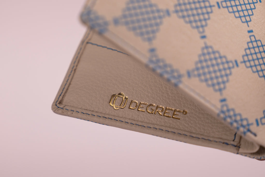 Checkered Blue White Bifold Wallet