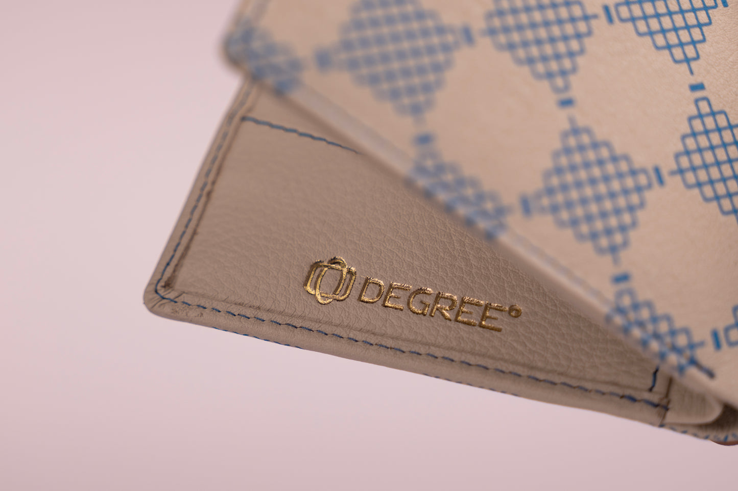 Checkered Blue White Bifold Wallet